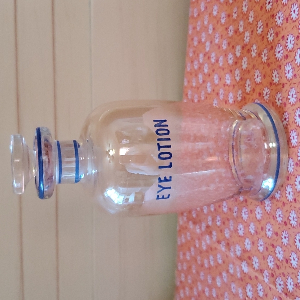 Antique Eye Lotion bottle with opalescent glass